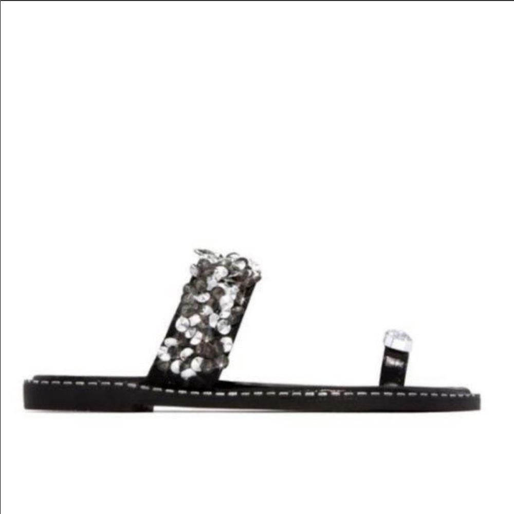 Embellished Lux Slides Black - Picture 4 of 5